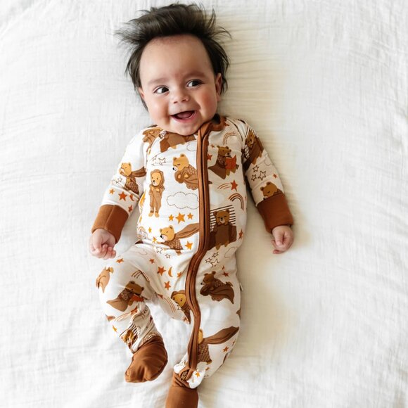 Little Sleepies Beary Sleepy Zippy Size 0-3 months - Picture 1 of 5
